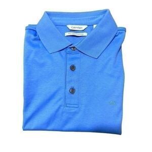 Calvin Klein blue polo hundred percent cotton size S. A504